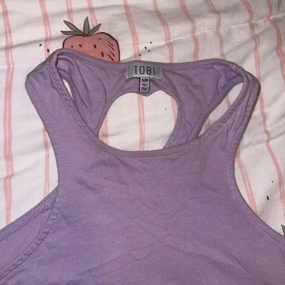 Tobi Lavender Crop Top - Picture 5 of 5
